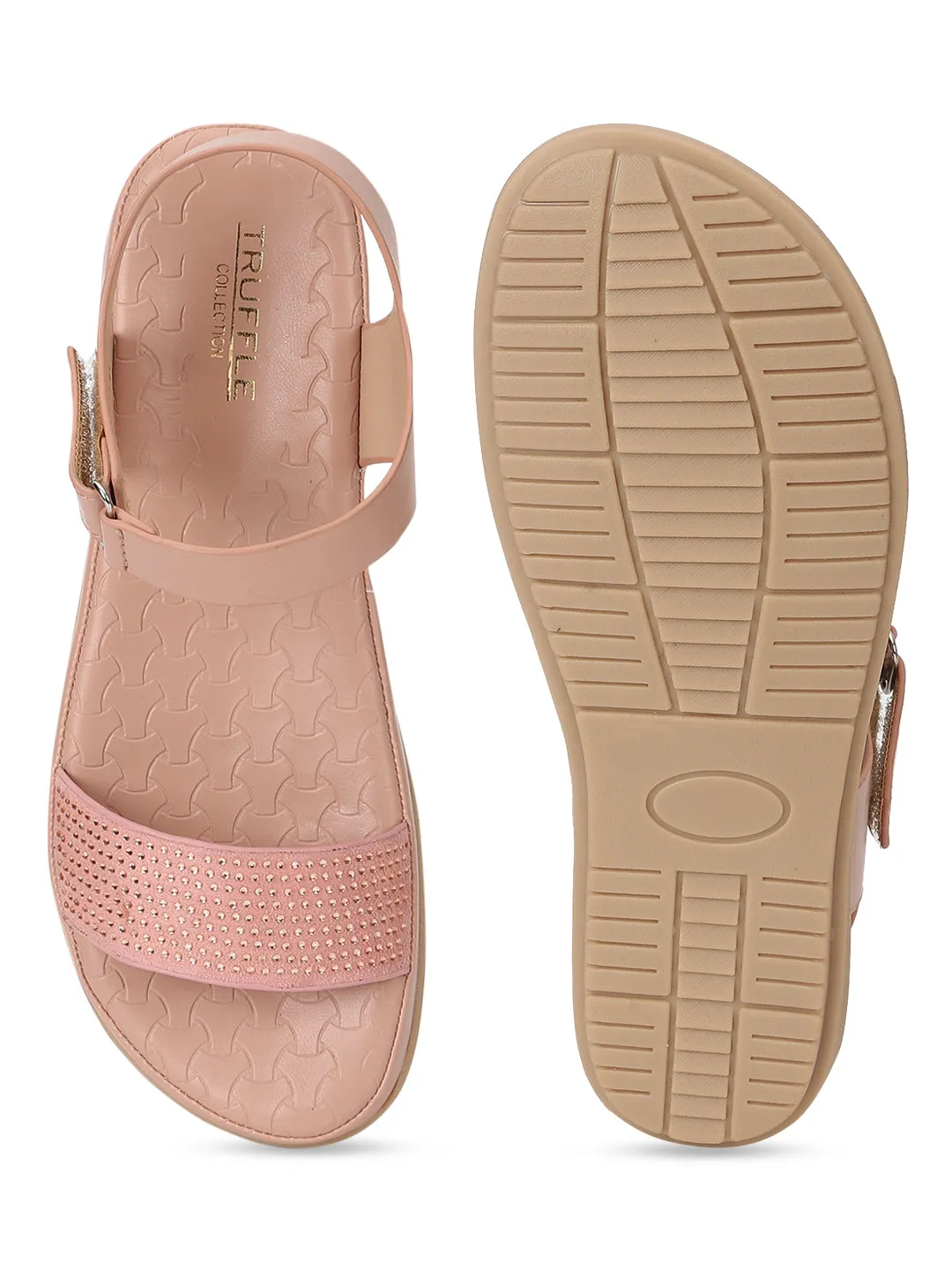 Pink PU Slip-On Sandal (TC-ST-016-PNK)