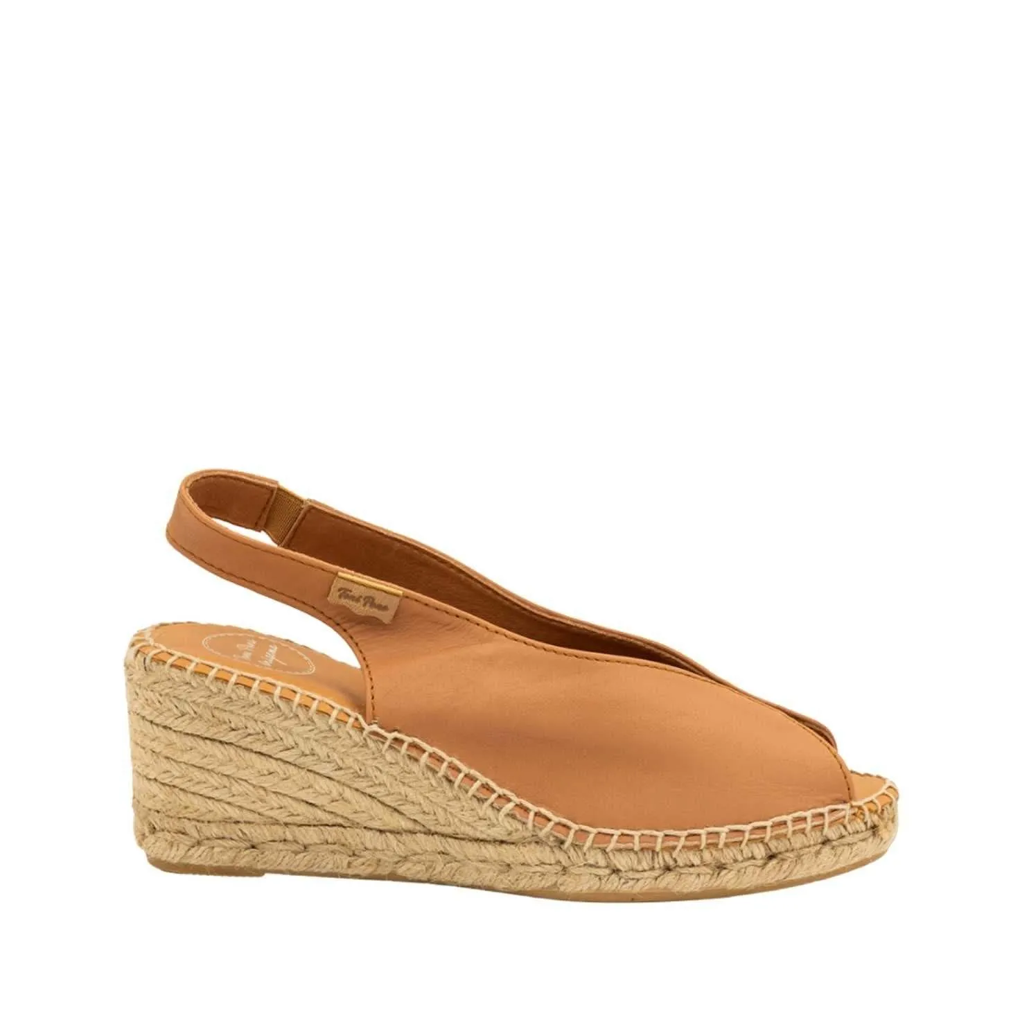 Plain Leather Wedges For Women - Laila-P