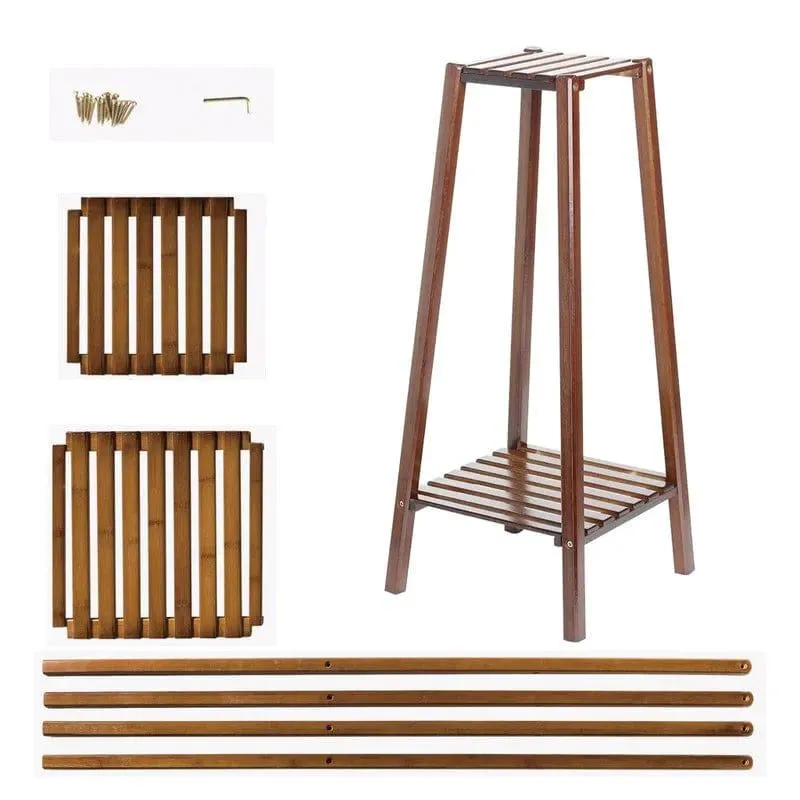 Plant Stand : Multi-Tiered Bamboo Plant