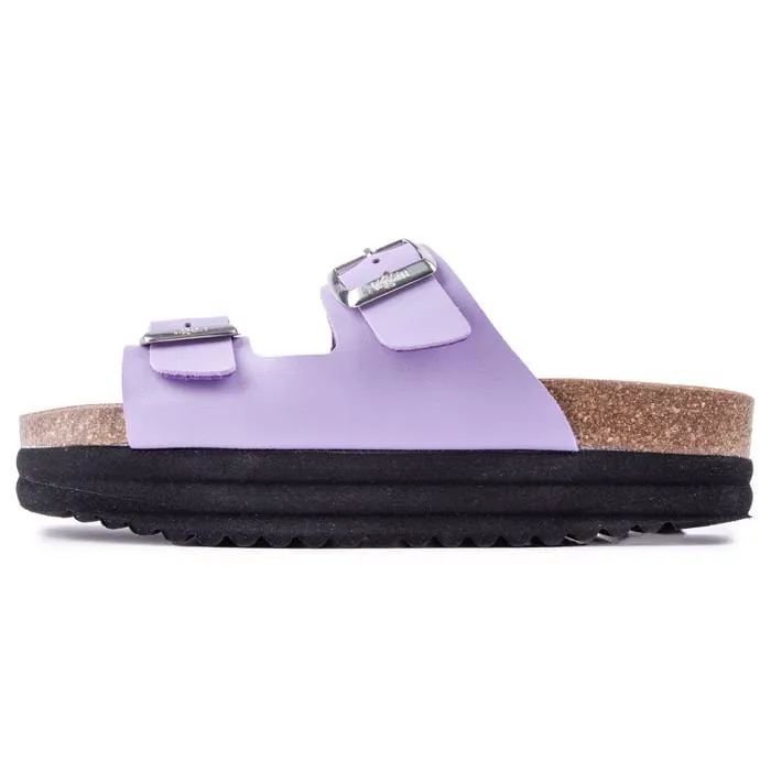 Plum Women's Vegan Footbed Sandals | Lilac