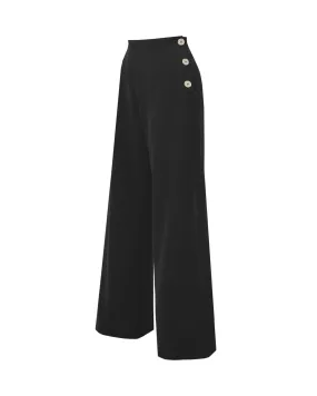 Pretty 1940s Wide Leg Trousers in Black