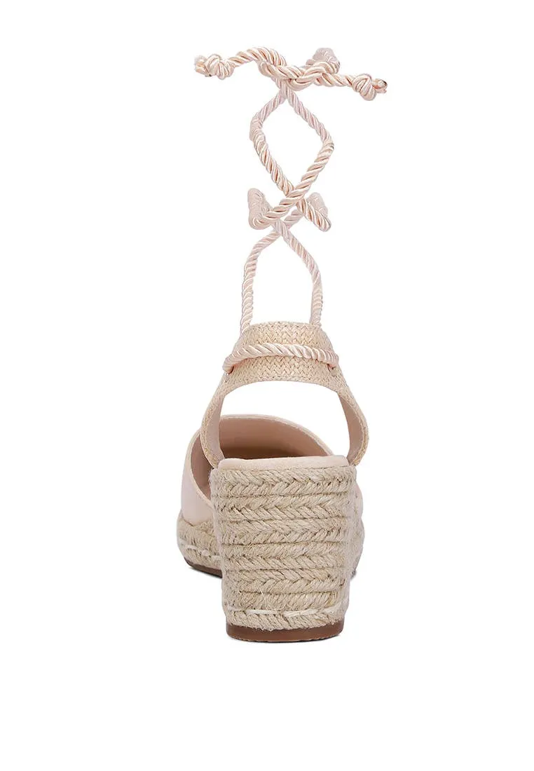 RagCompany - Aiden Lace-Up Crochet Espadrilles