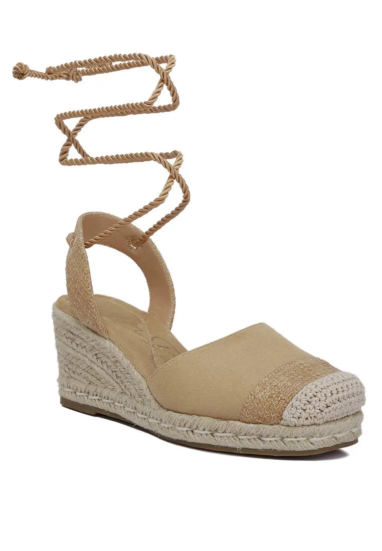 RagCompany - Aiden Lace-Up Crochet Espadrilles