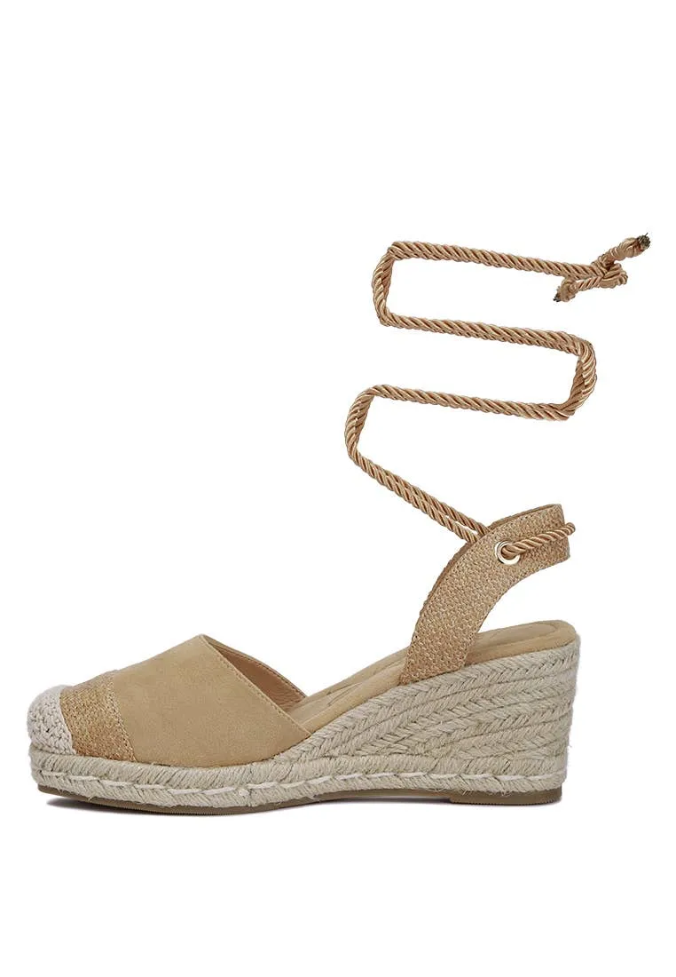 RagCompany - Aiden Lace-Up Crochet Espadrilles