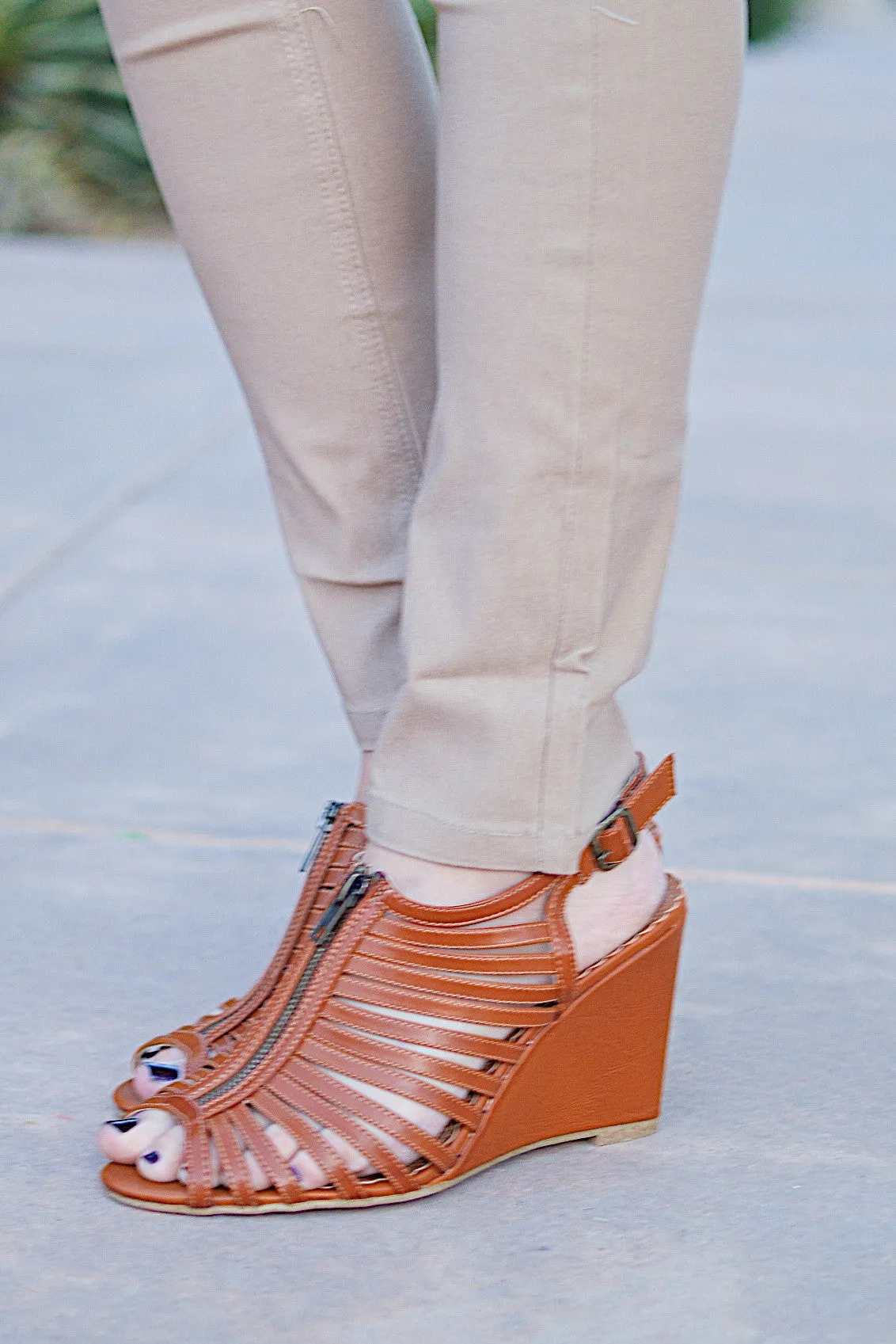 Rampage Caligo Wedges - Cognac