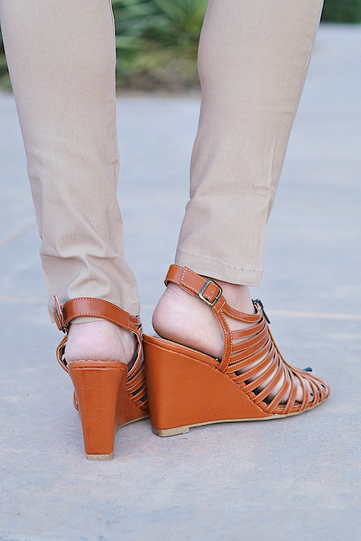 Rampage Caligo Wedges - Cognac