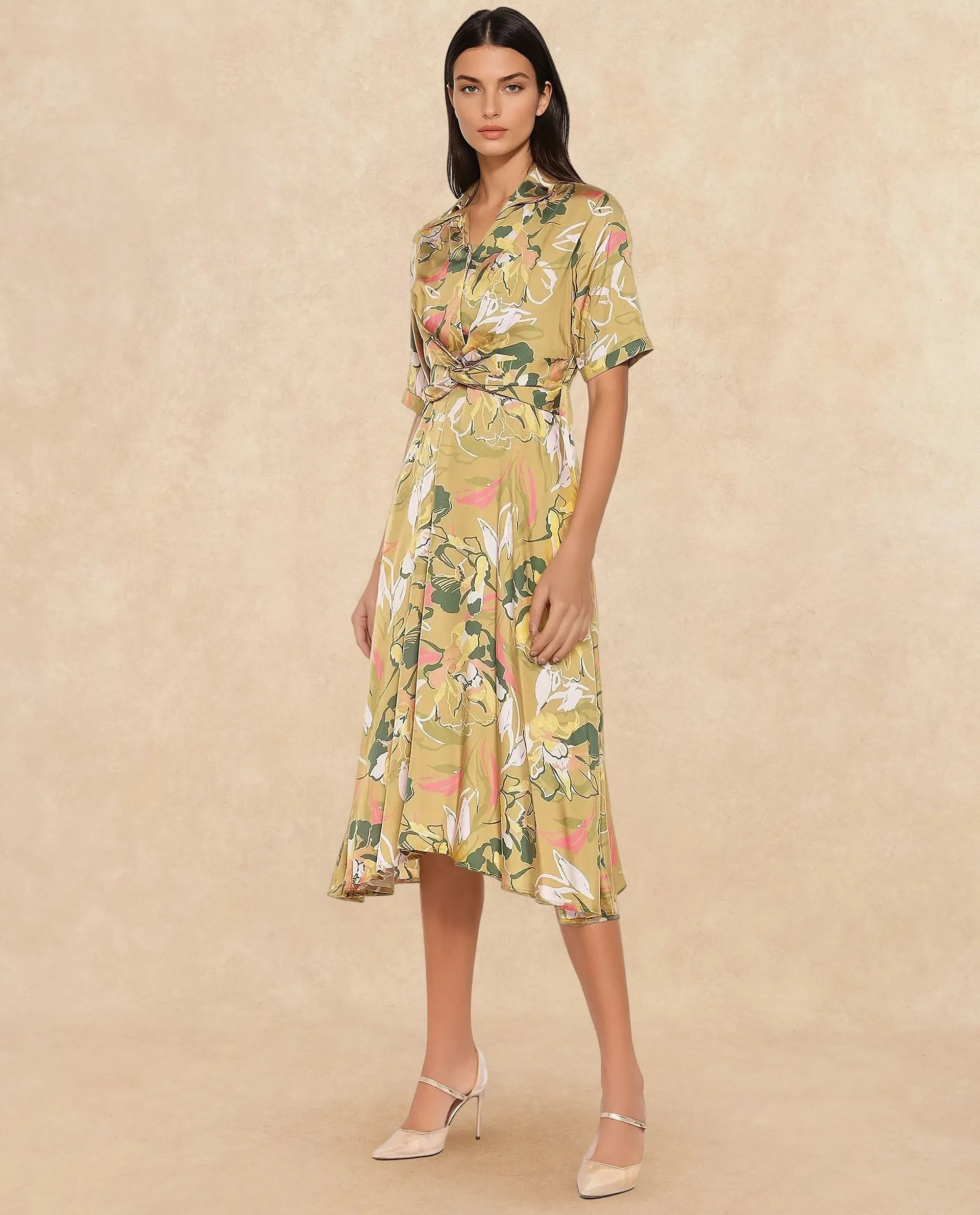 Rareism Women Buzhip Multi Print Dress