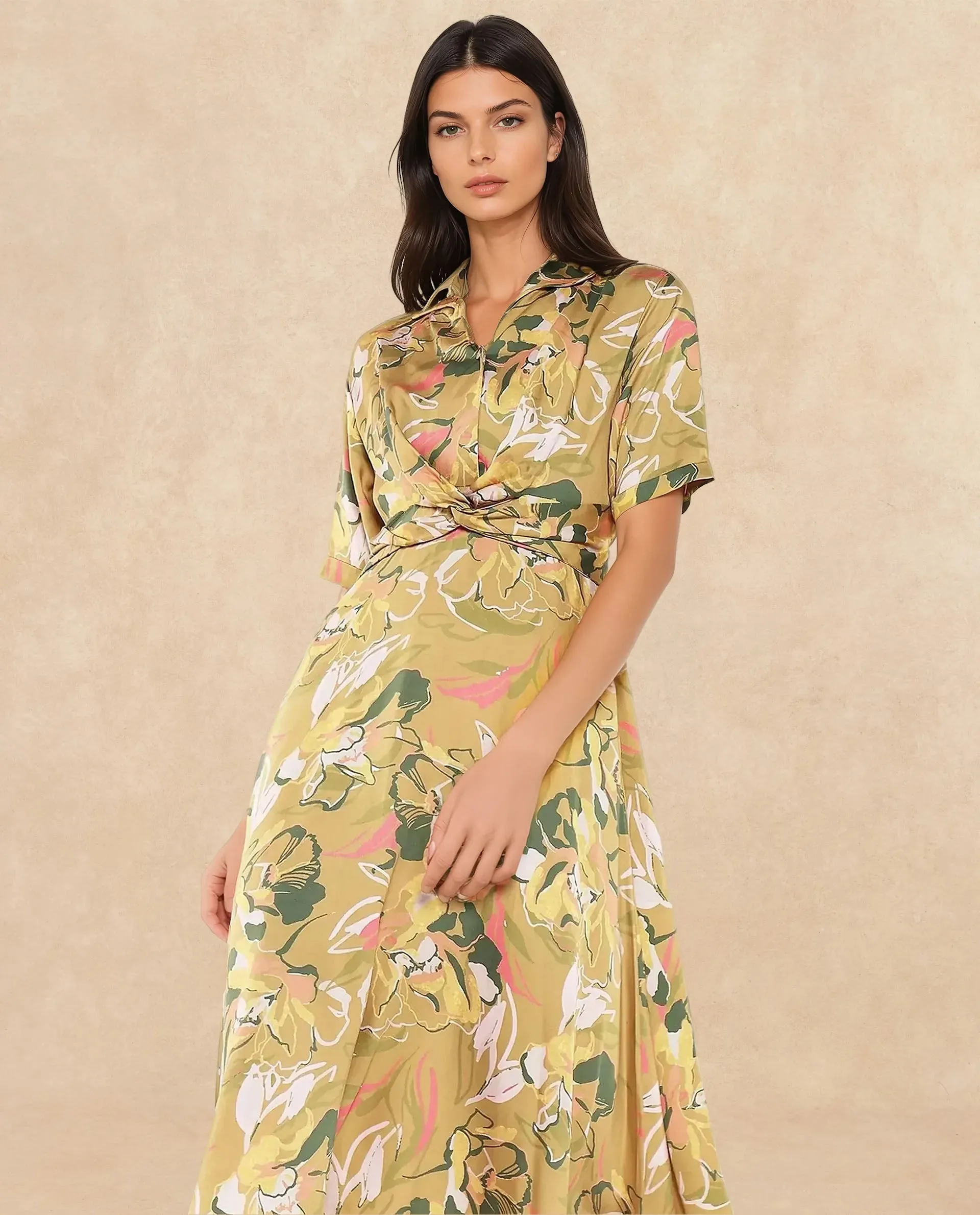 Rareism Women Buzhip Multi Print Dress