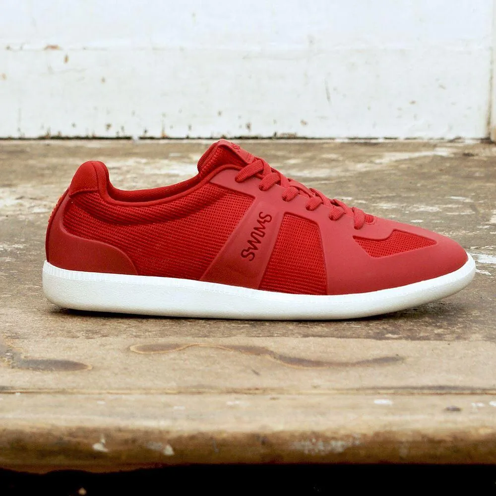 Red & White Luca Mesh Low Trainers Sneakers