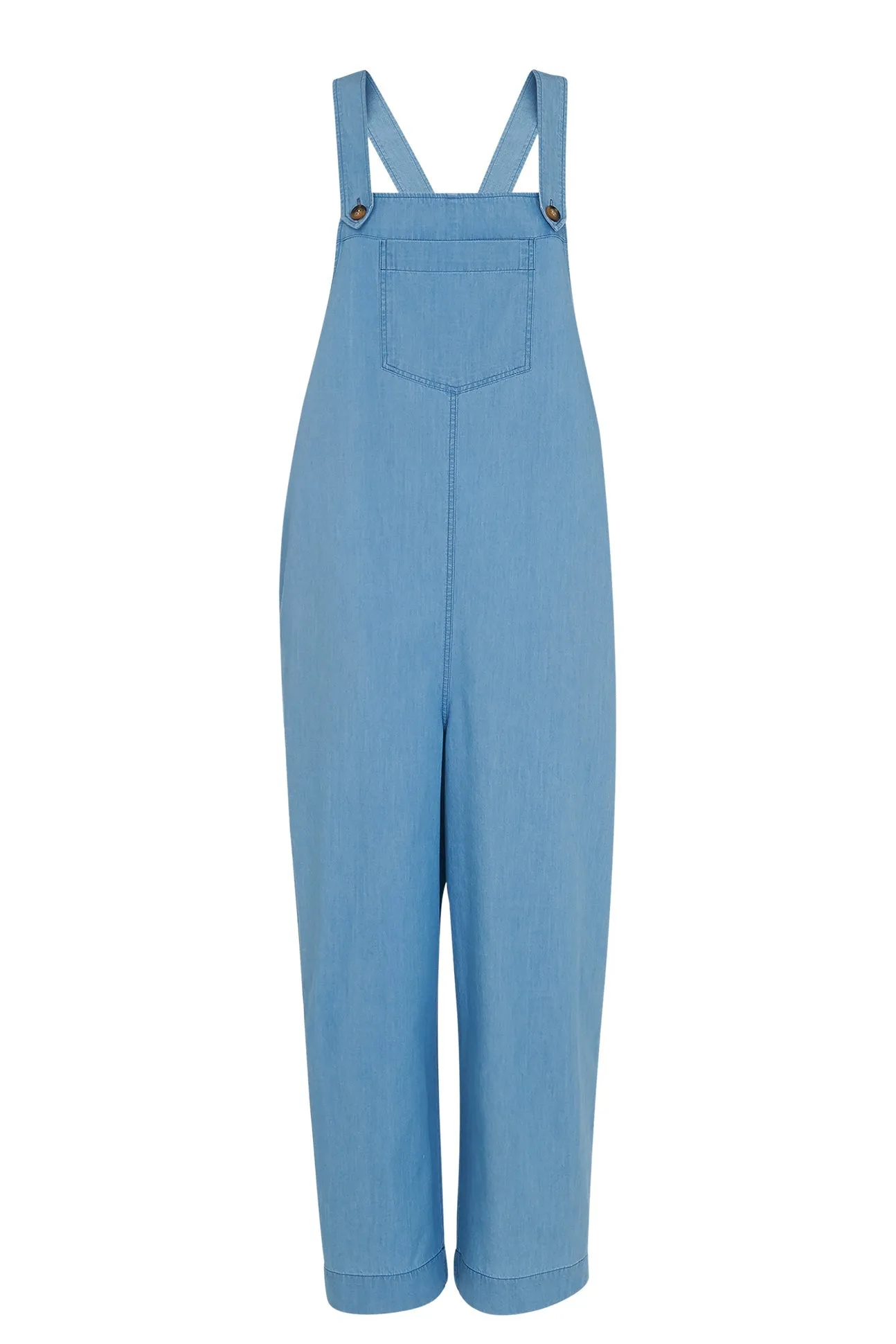 Rita Easy Dungarees - Light Wash