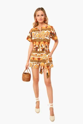 Rombus Flowers Tilly Romper