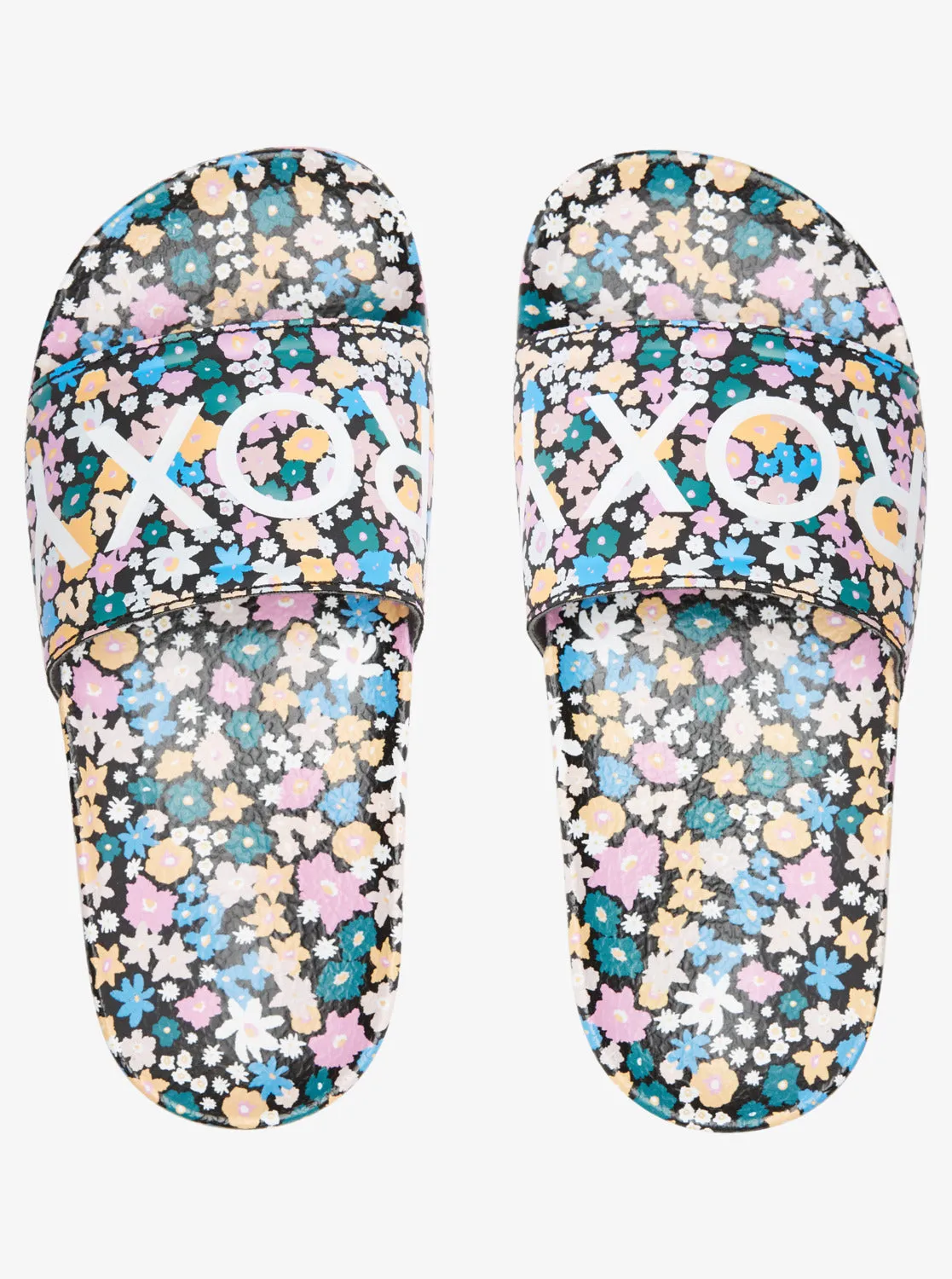 Roxy RG Slippy Printed Sandal-Black/Floral