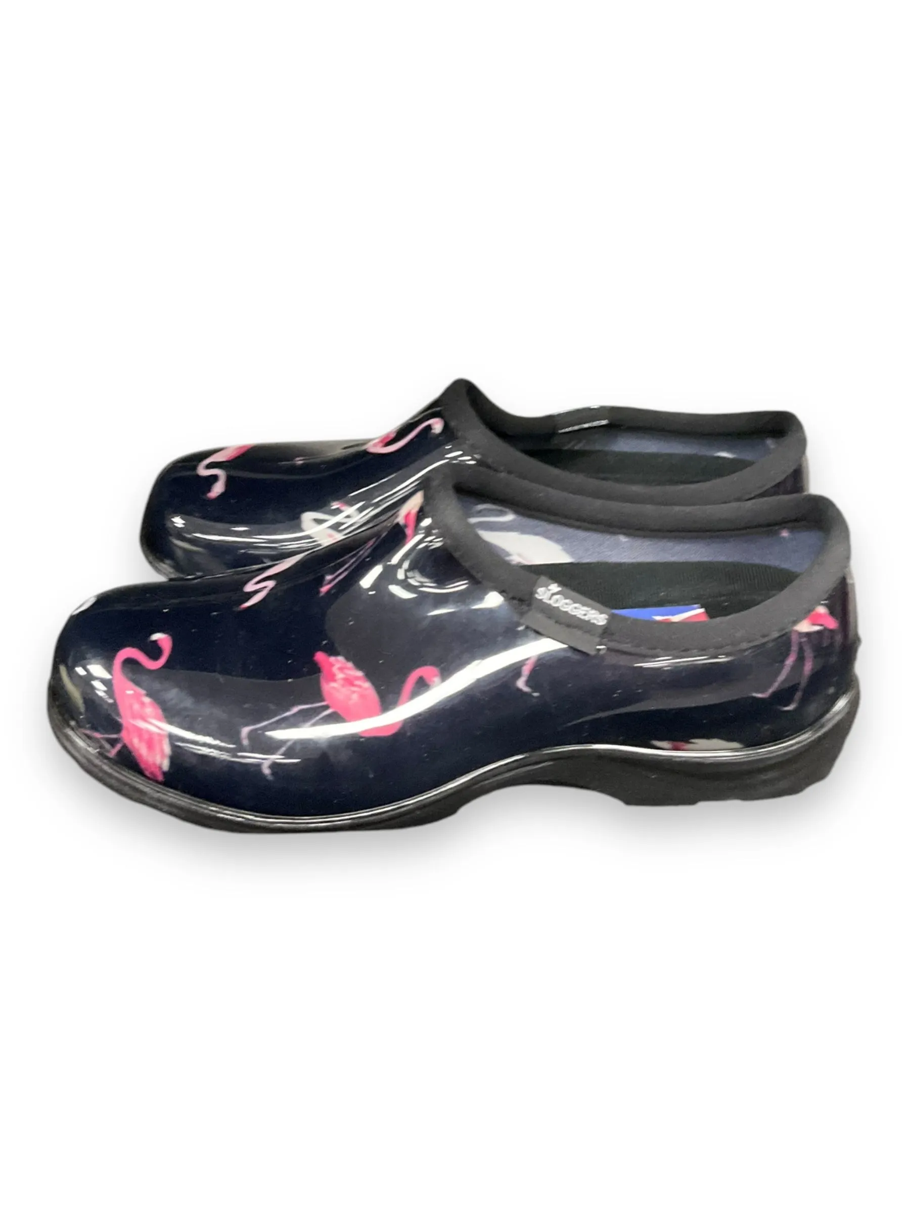 Shoes Flats By Clothes Mentor In Black & Pink, Size: 9