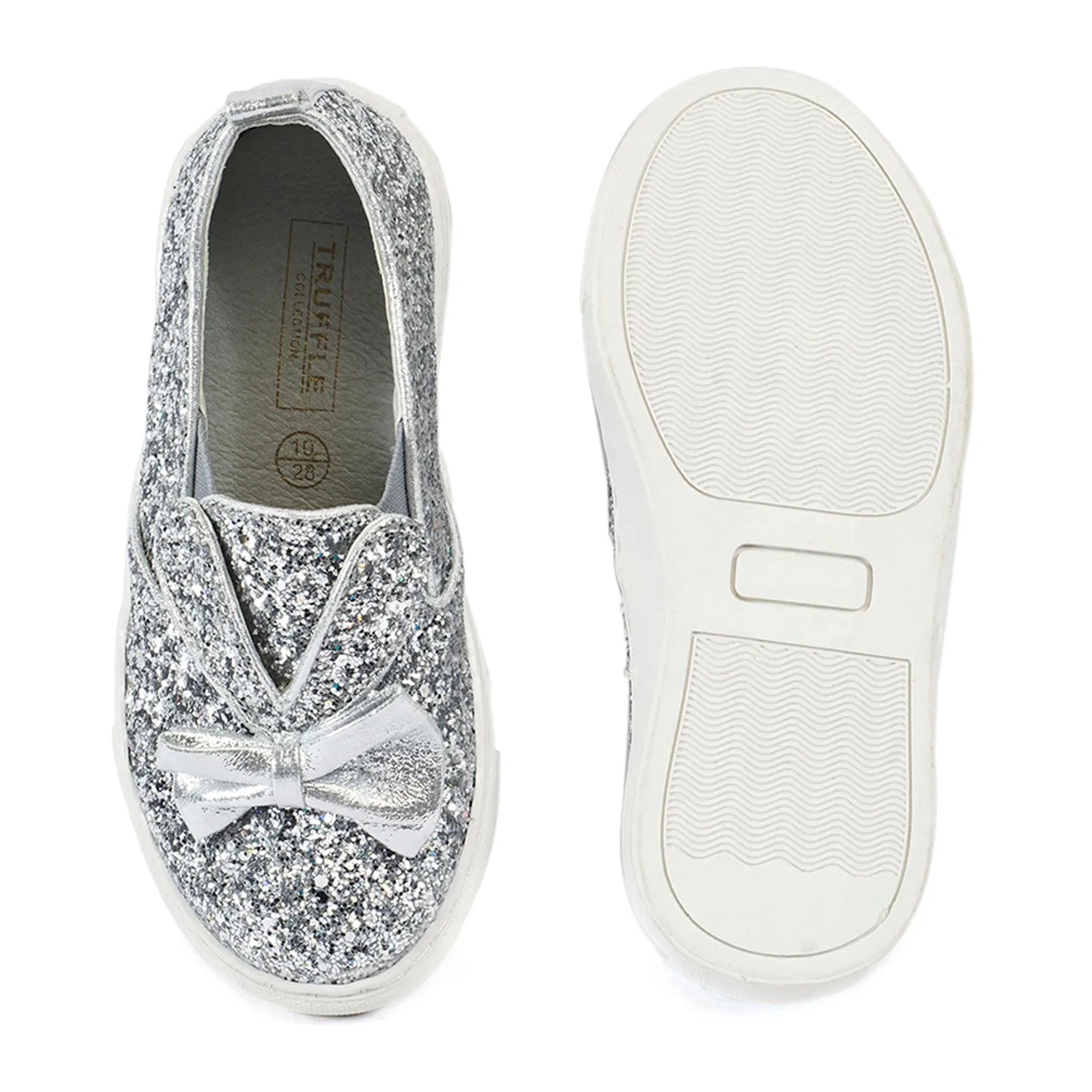 Silver Glitter Flats