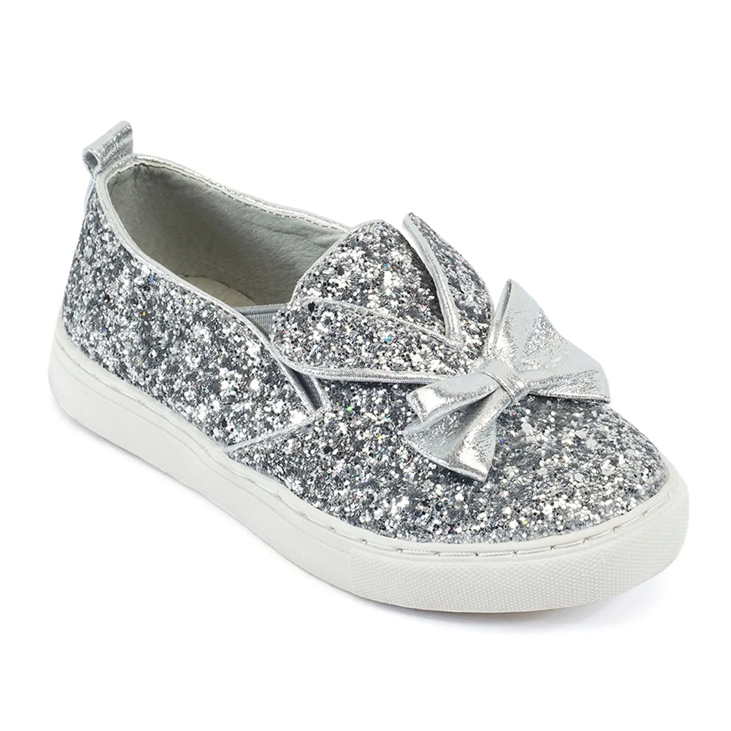 Silver Glitter Flats