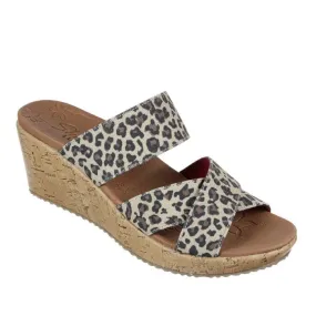 Skechers Vegan Wedge Beverlee Purrrfect Leopard Look Calis