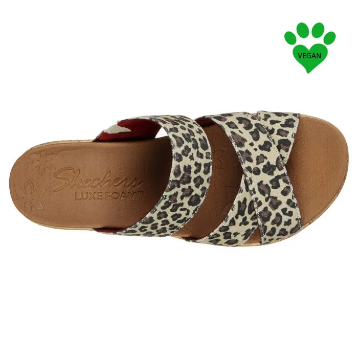 Skechers Vegan Wedge Beverlee Purrrfect Leopard Look Calis