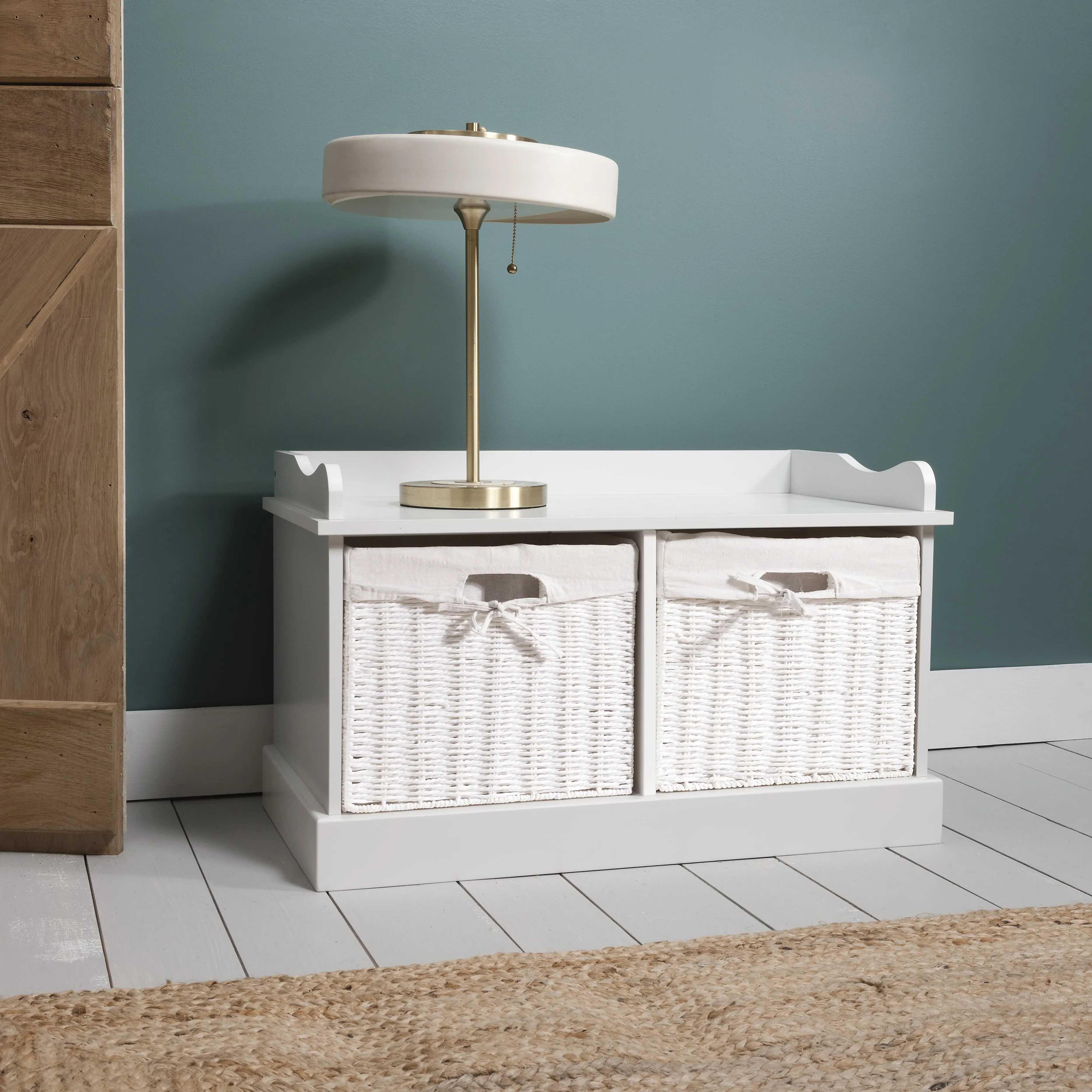 Stockholm Storage Bench in Classic White