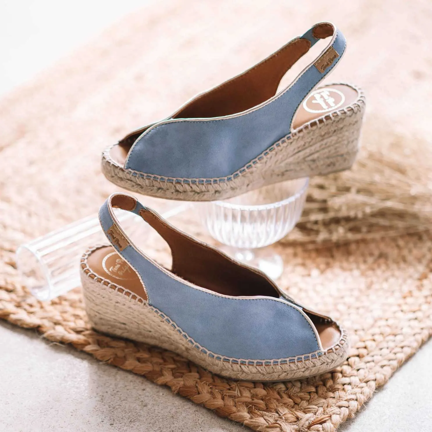 Suede Leather Wedges Espadrille For Women - Leslie