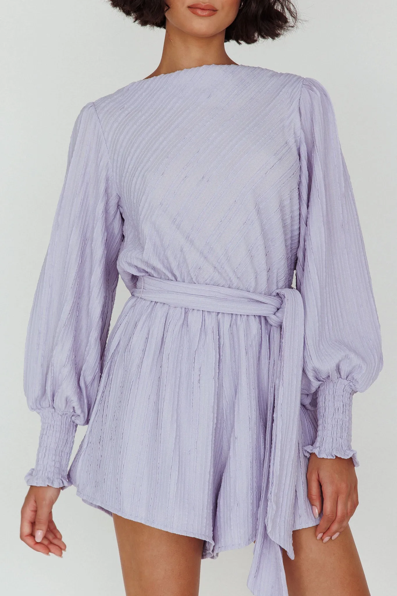 Summer Lover Long Sleeve Romper Lilac