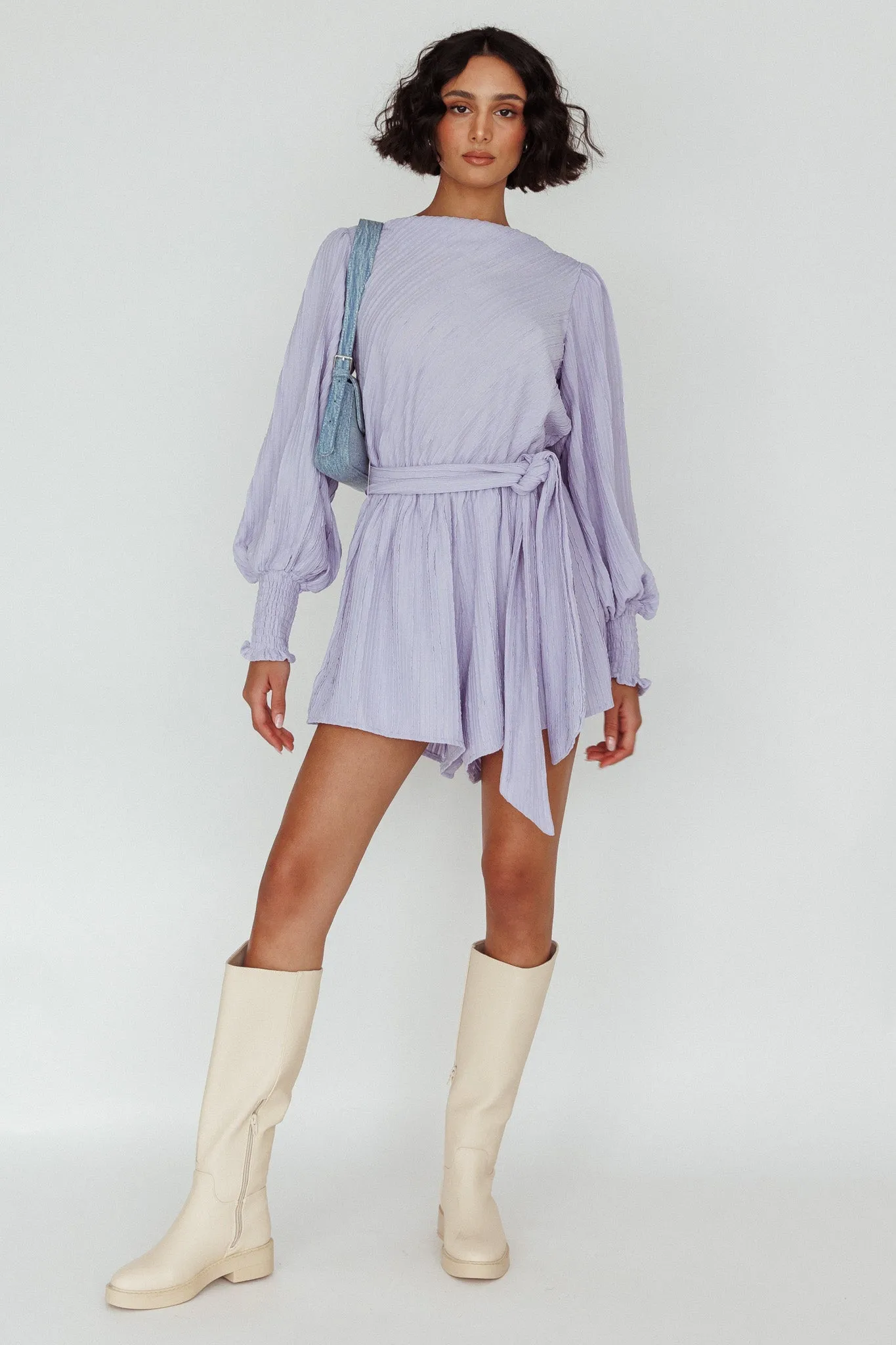 Summer Lover Long Sleeve Romper Lilac