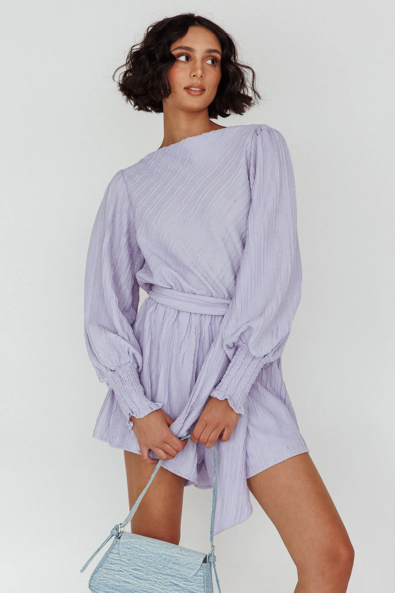 Summer Lover Long Sleeve Romper Lilac