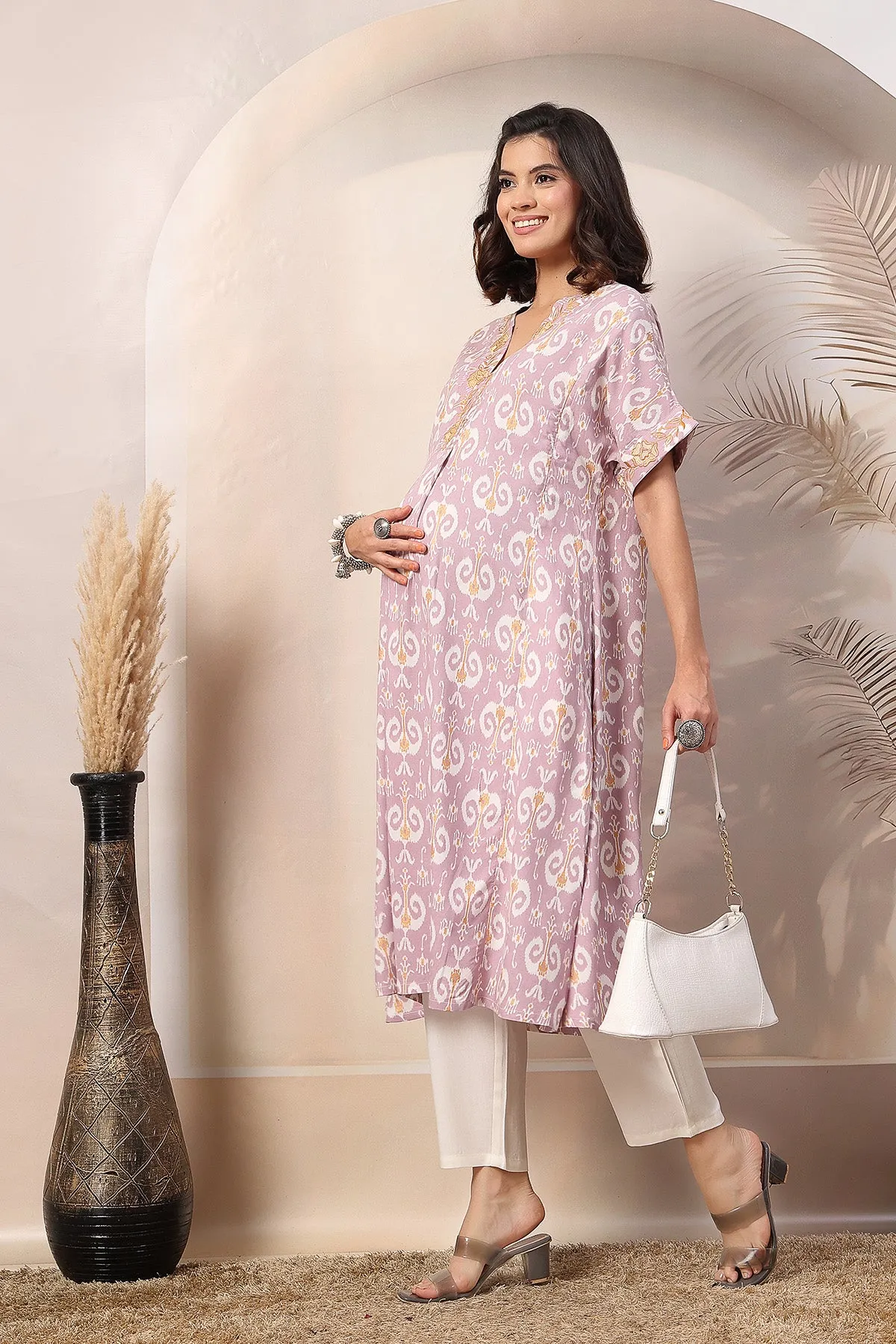 Sunshine Lavender Glow Maternity Feeding Suit Set