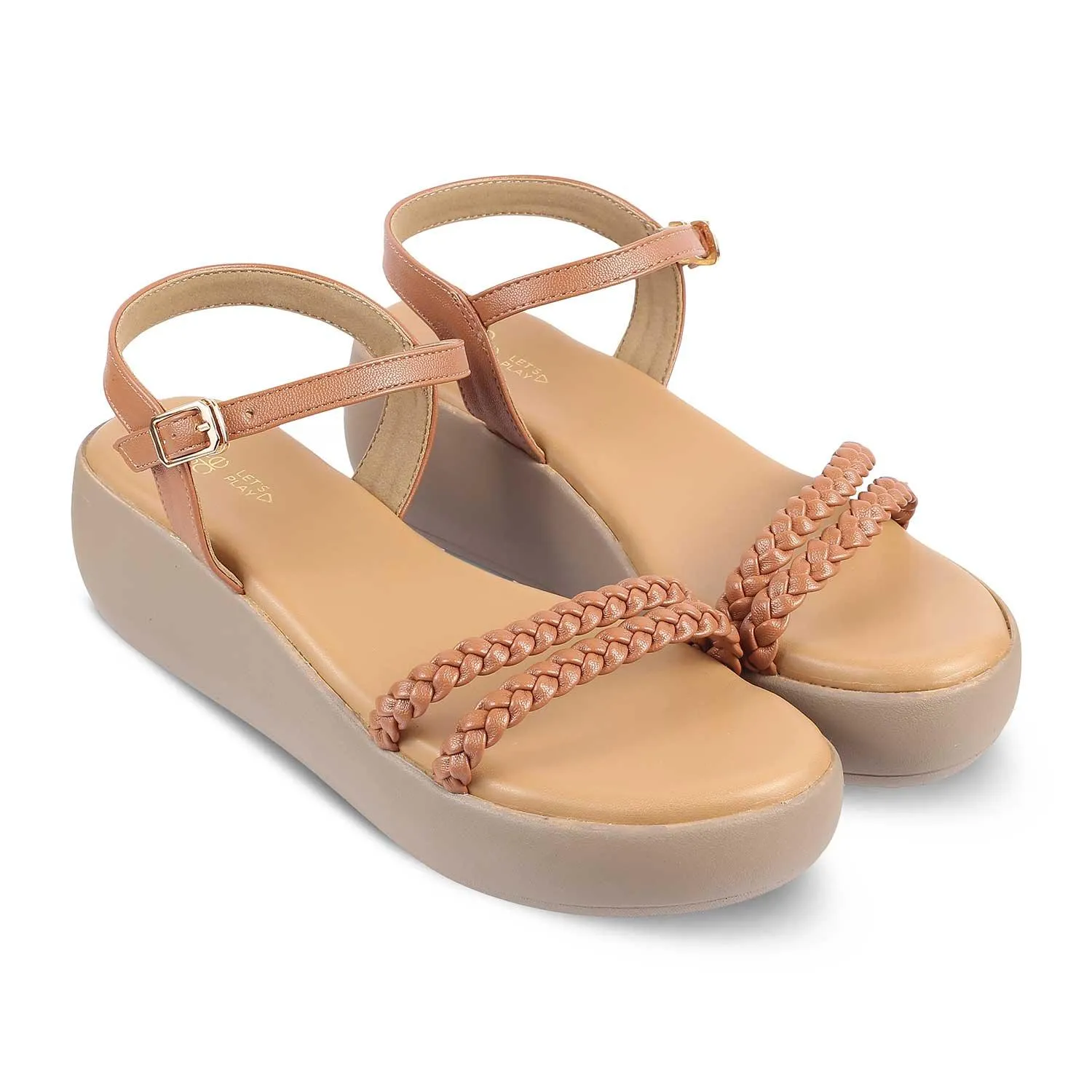 The Seev Tan Women's Dress Wedge Sandals Tresmode