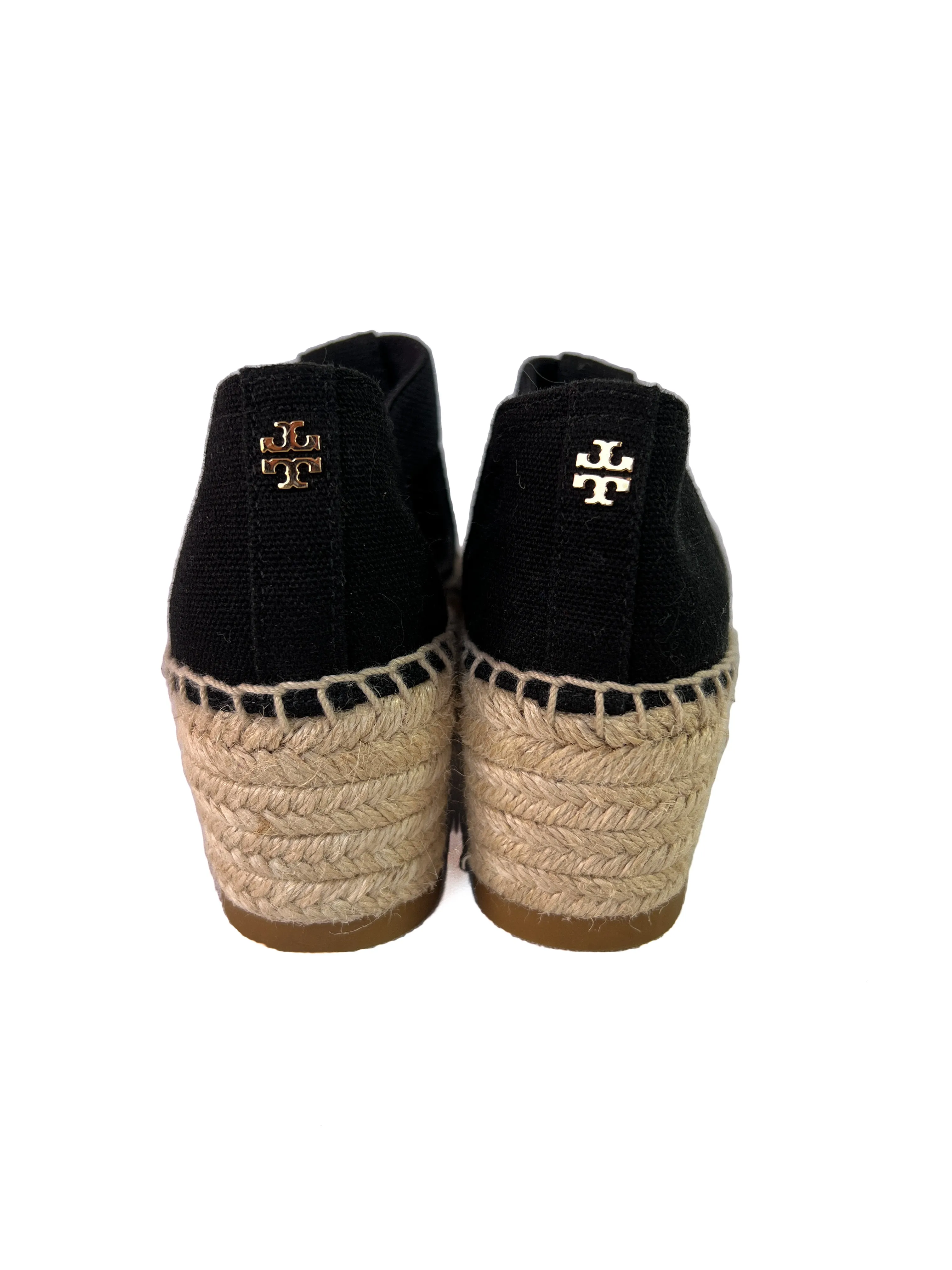 Tory Burch black cutout espadrilles size 6.5