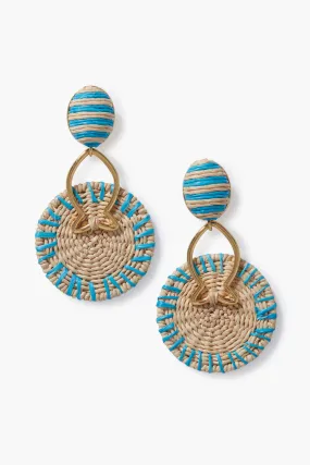 Turquoise Raffia Marlowe Earrings