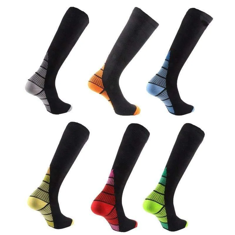 Unisex Anti-Fatigue Circulation & Compression Socks - 6 Pack