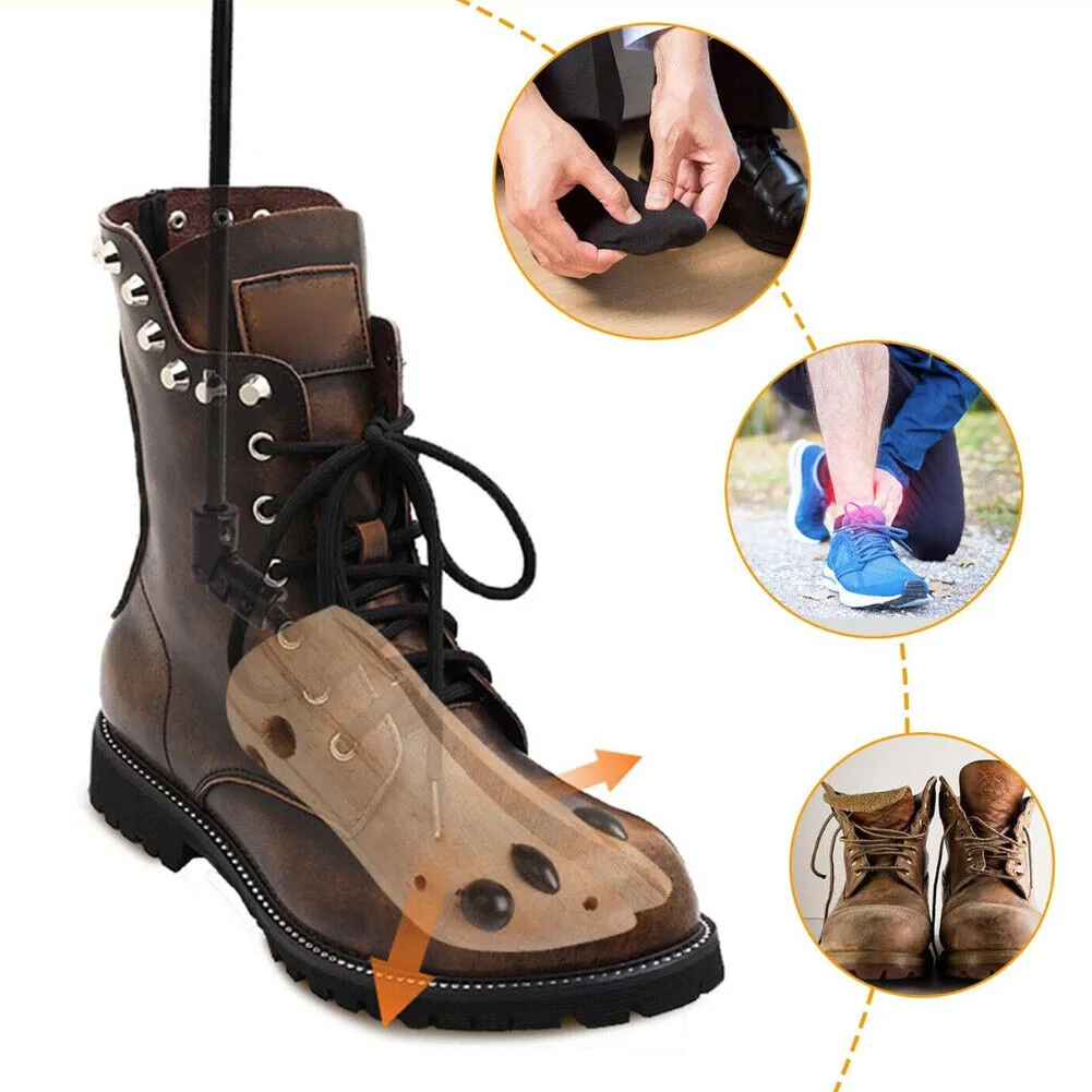 US 2-4 Pair Boot Stretcher Shoe Shaper Wooden Western Cowboy Boot Tree Expander