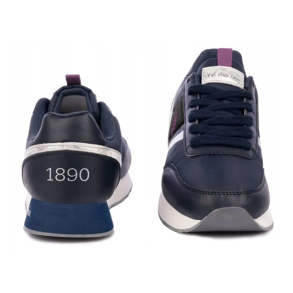 U.S. POLO ASSN. Eco Chic Blue Sneakers with Metallic Accents