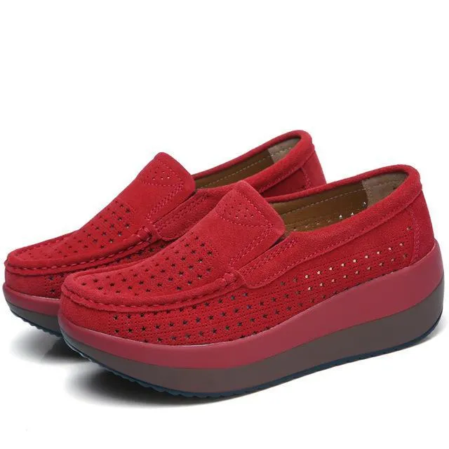 USS Shoes Beth M8 Women's Platform Red Shoes