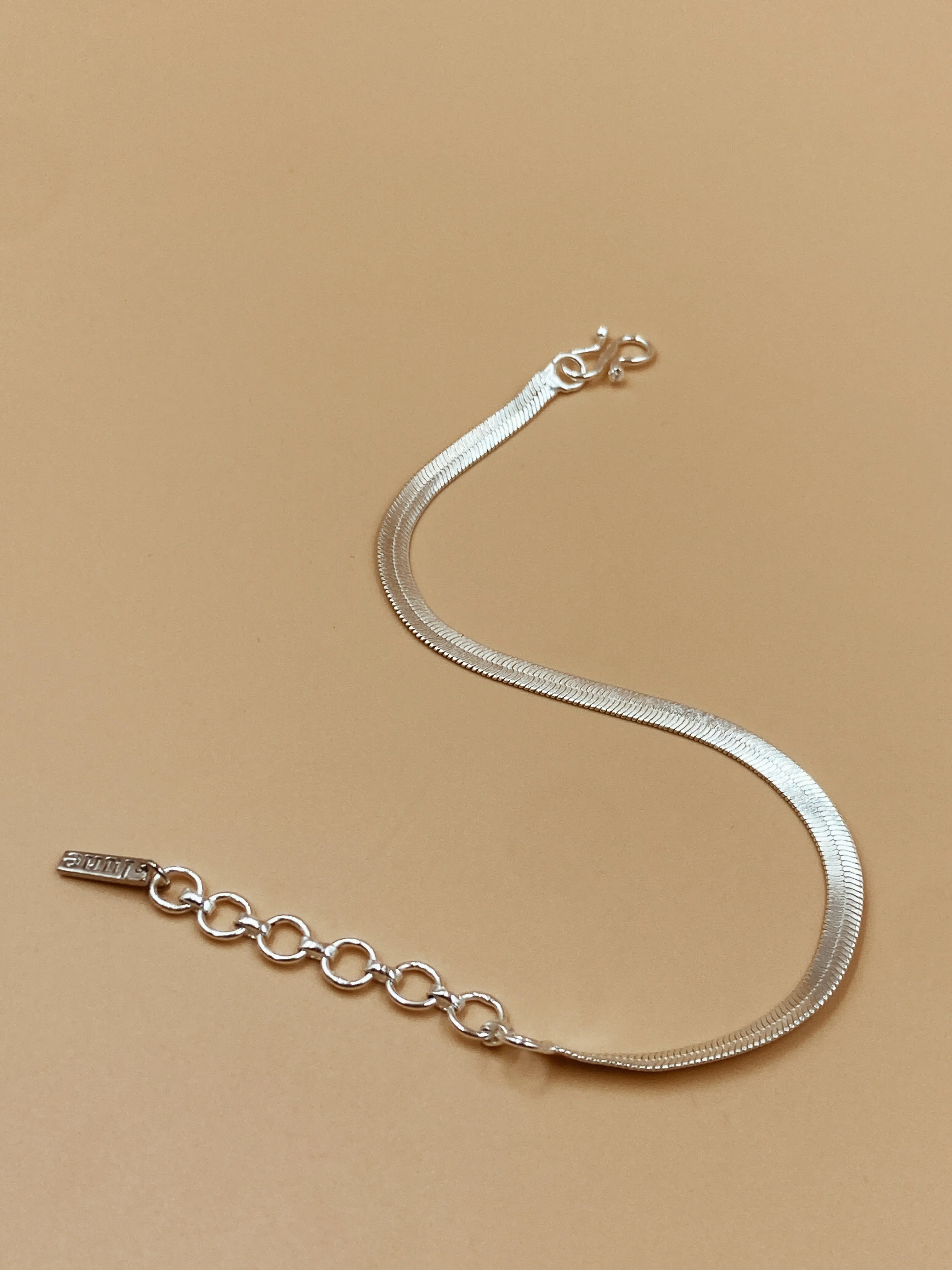 Viper Anklet in Silver Tone