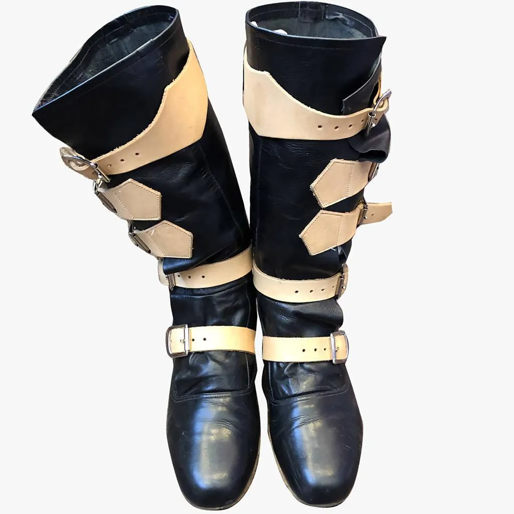 VIVIENNE WESTWOOD Black & Cream Divante Boots | Size US 7 - EU 37