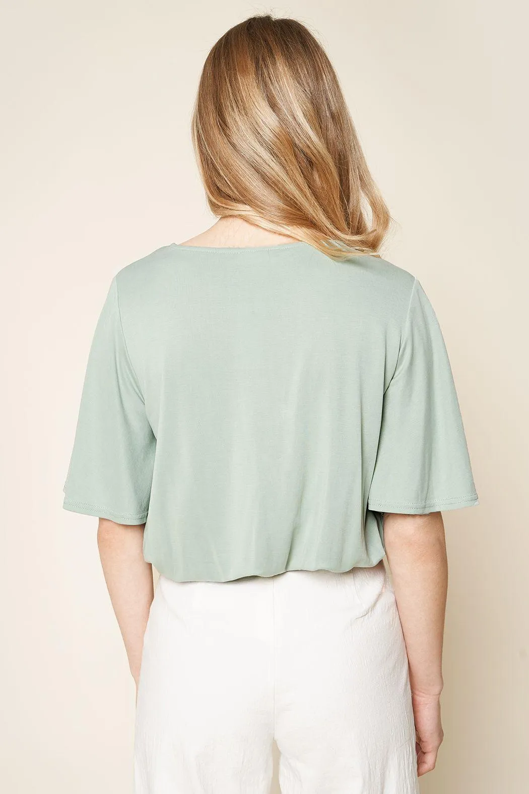 Wanda Short Sleeve Pistachio Top