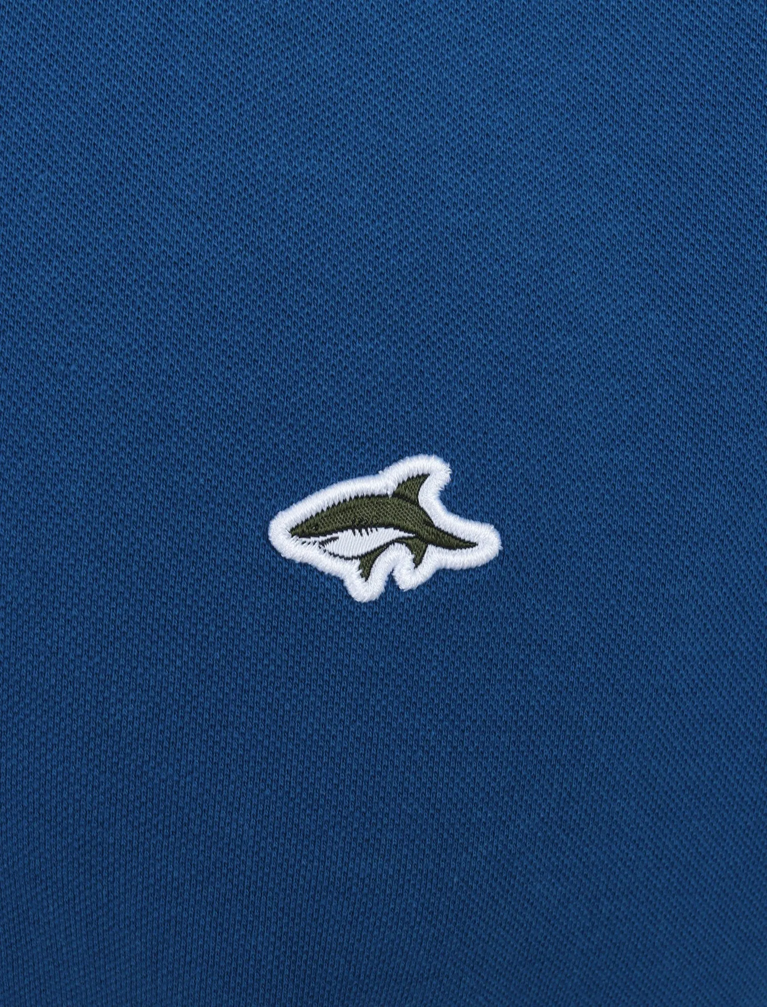 Waterloo Cotton Pique Polo Shirt with Tipping In Limoges Blue - Le Shark