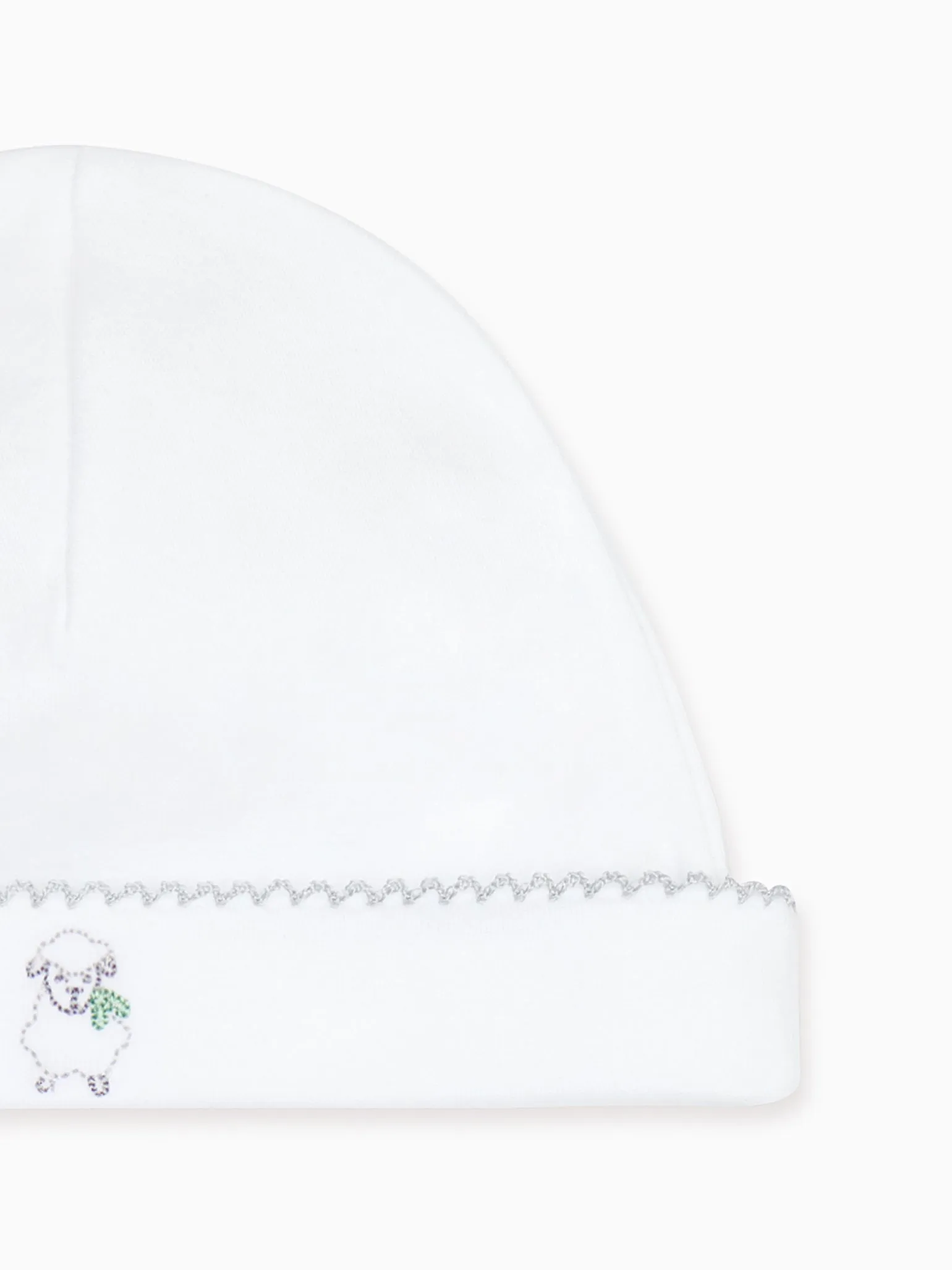 White Victoria Sheep Baby Hat