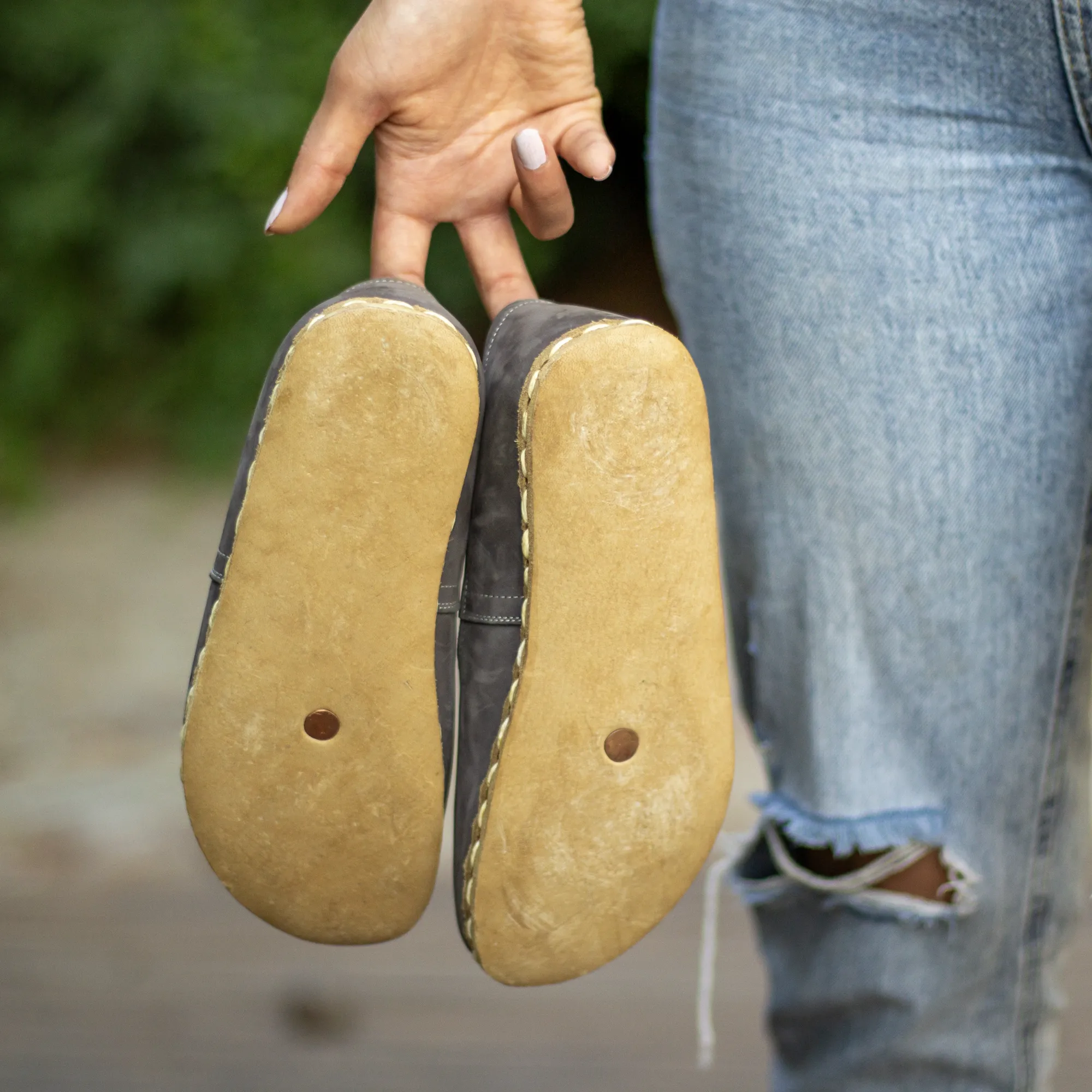 Women's Barefoot Grounding Shoes - Nubuck Gray