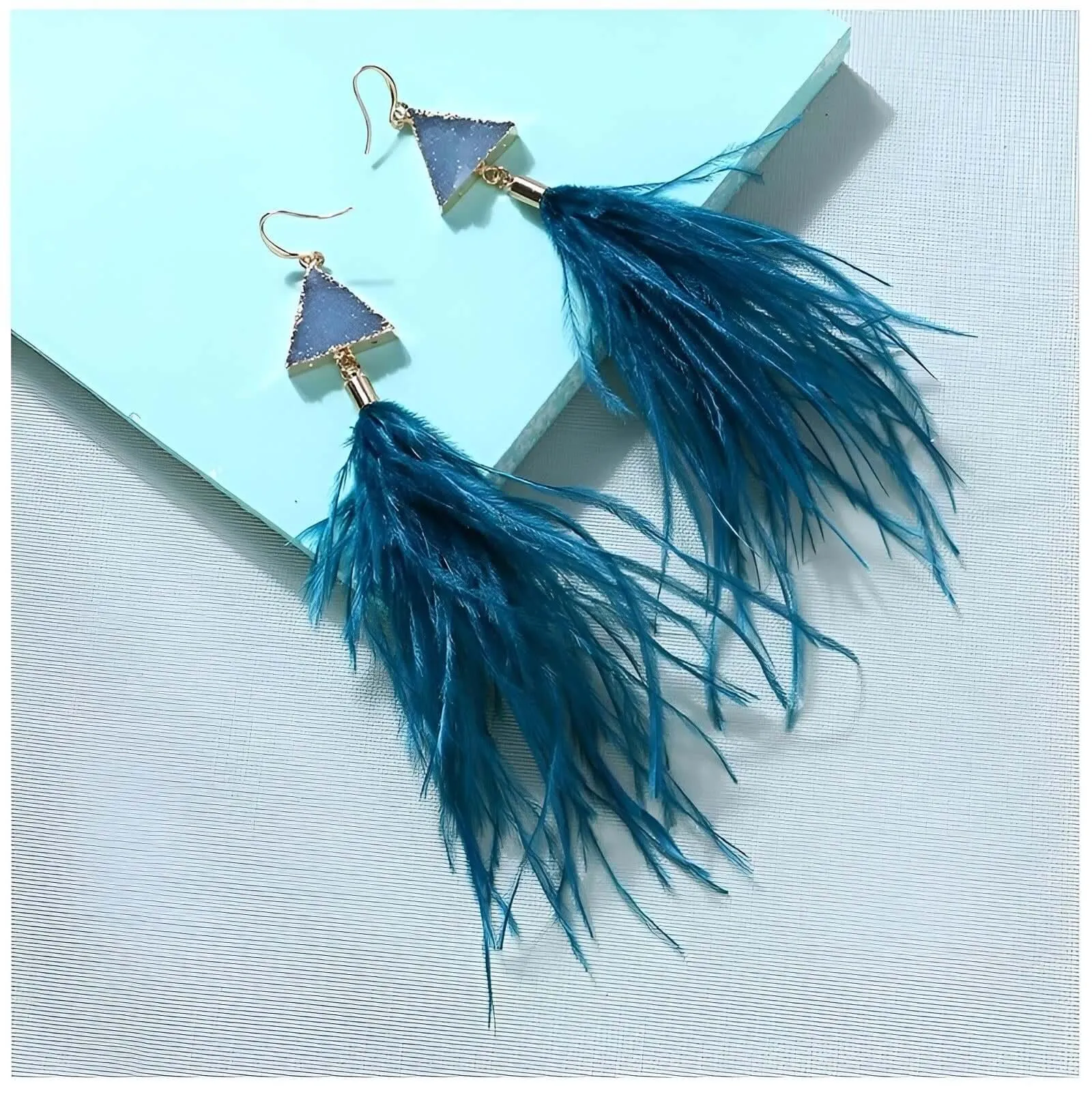 Women's Ostrich Feather Earrings