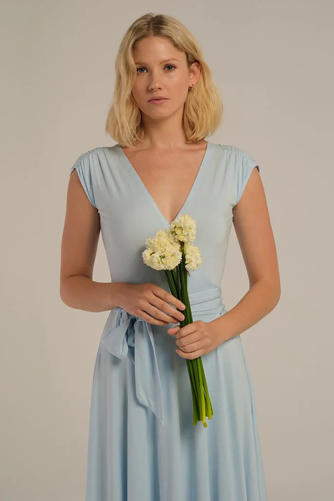 Wrap Dress - Powder Blue