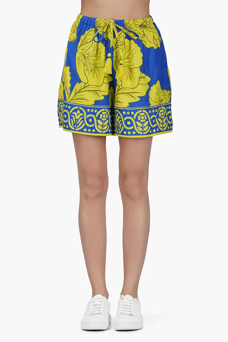 Yellow Daze Printed Shorts